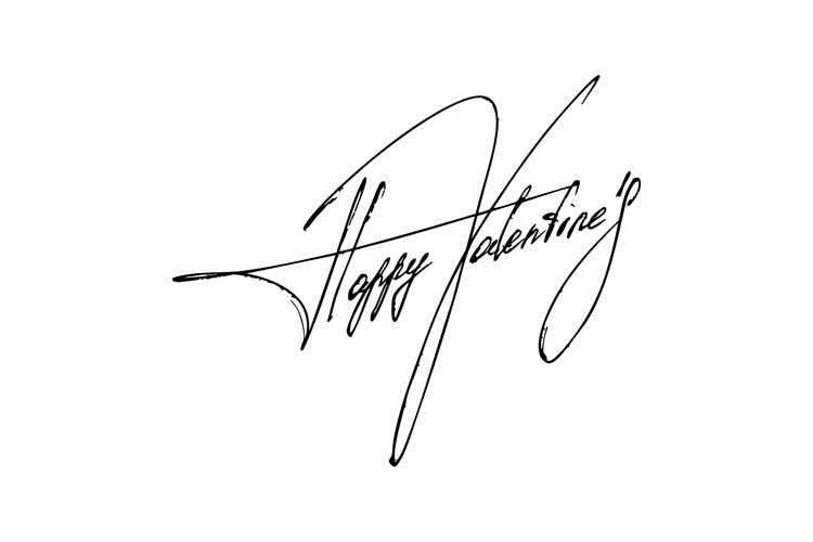 Happy Valentine Handwritten Vector Lettering