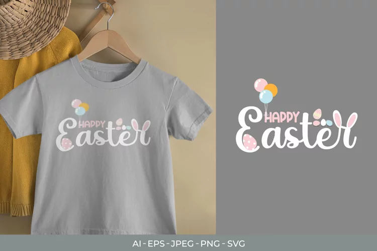 Decorative Happy Easter for Sublimation