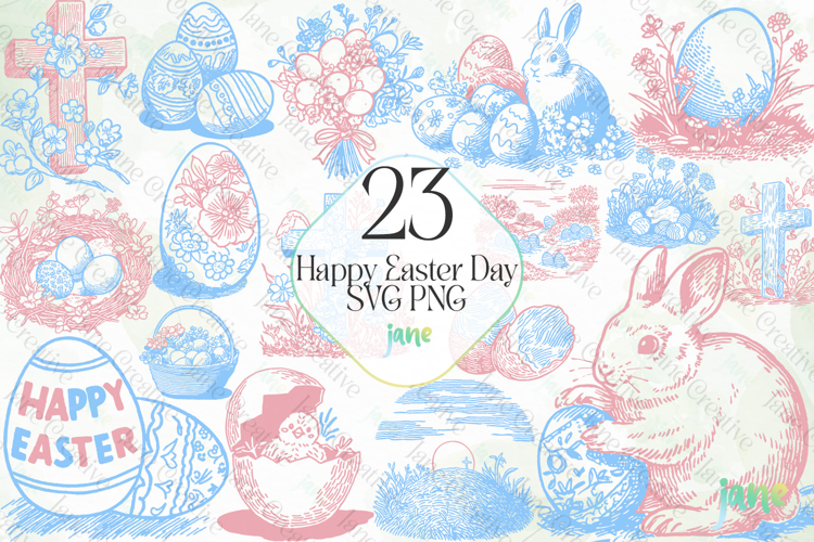 Happy Easter Day SVG PNG Bundle