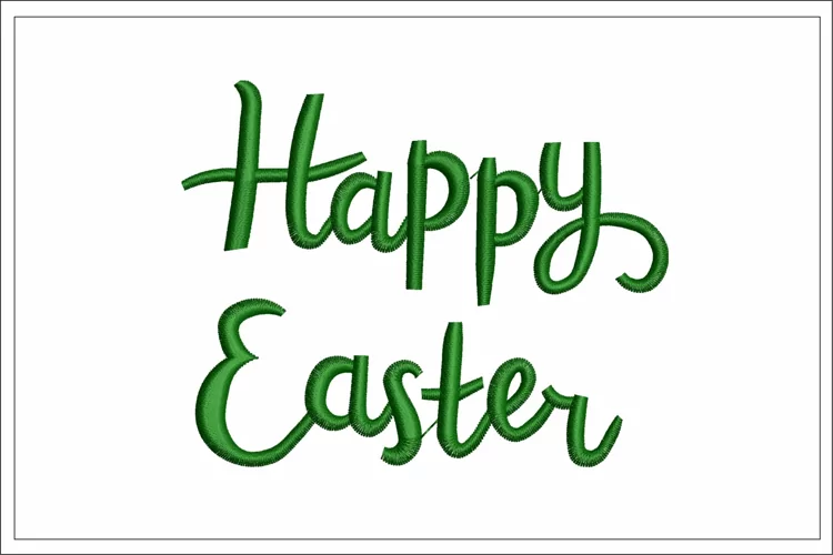 Happy Easter embroidery design, Easter embroidery file