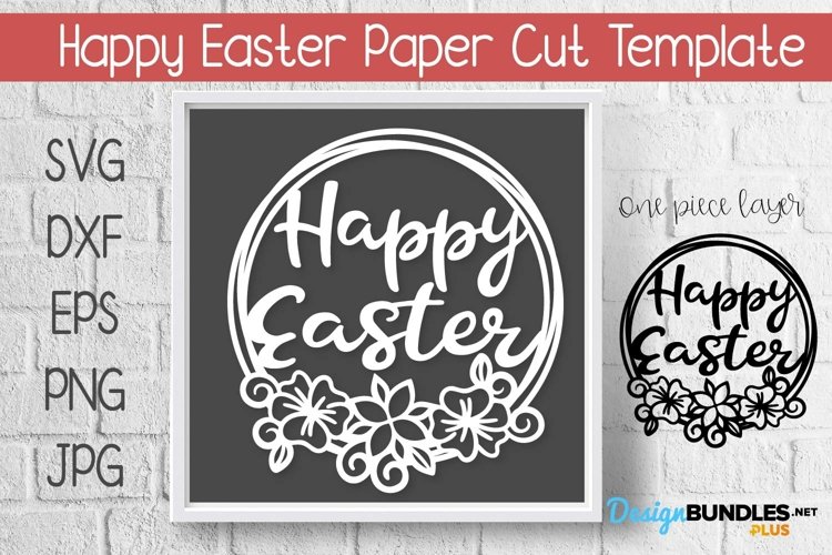 Happy Easter Floral Frame 