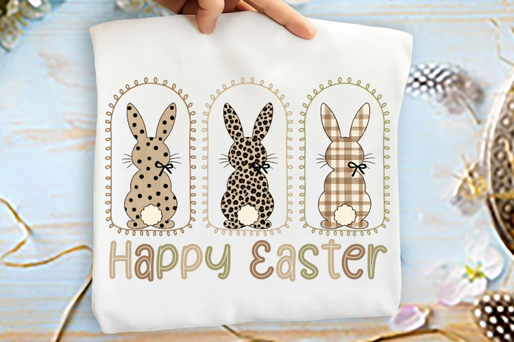 Happy Easter Sublimation, Bunny Coquette Png