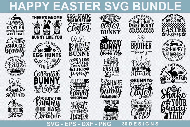 Happy Easter SVG Bundle - Easter T-shirts Design