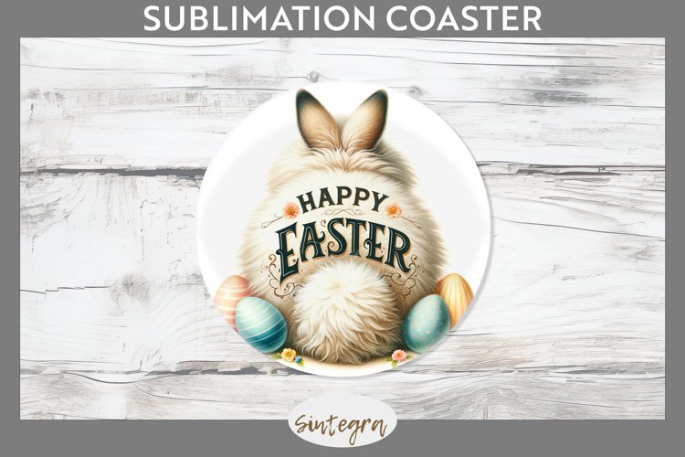 Happy Easter v12 Round Coaster Sublimation