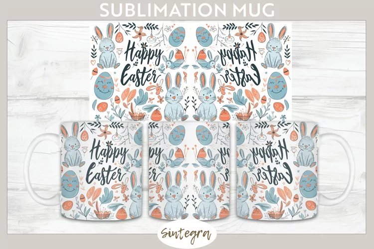 Happy Easter v21 Mug Wrap Sublimation