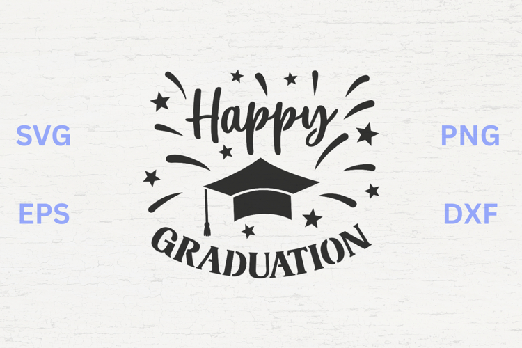 Happy Graduation Fireworks SVG example image 1