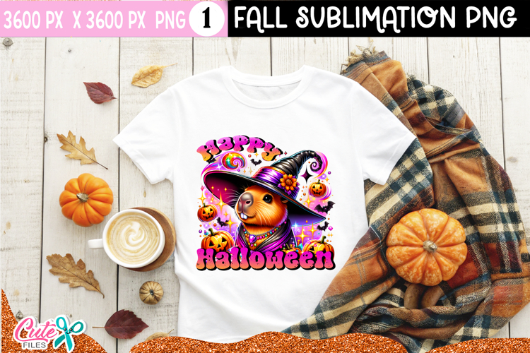 Happy Halloween | Capibara Sublimation Design