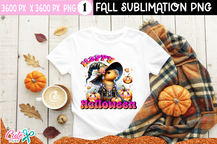 Happy Halloween | Capibara Sublimation Design