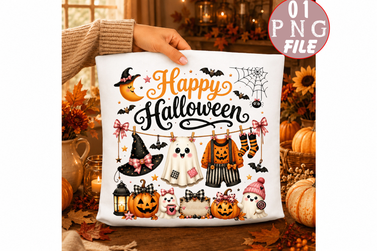 Happy Halloween Ghost Sublimation PNG