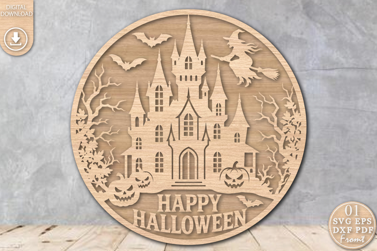 Happy Halloween Laser Cut SVG example image 1