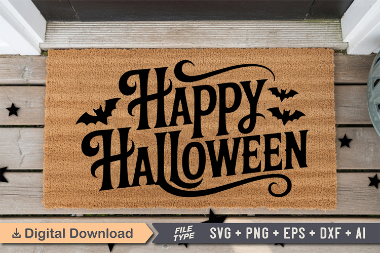 Happy Halloween SVG | Halloween Doormat SVG | Doormat SVG