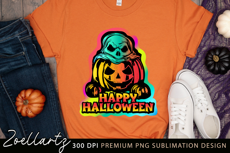 Happy Halloween Sublimation PNG Spooky Boo Pumpkin PNG