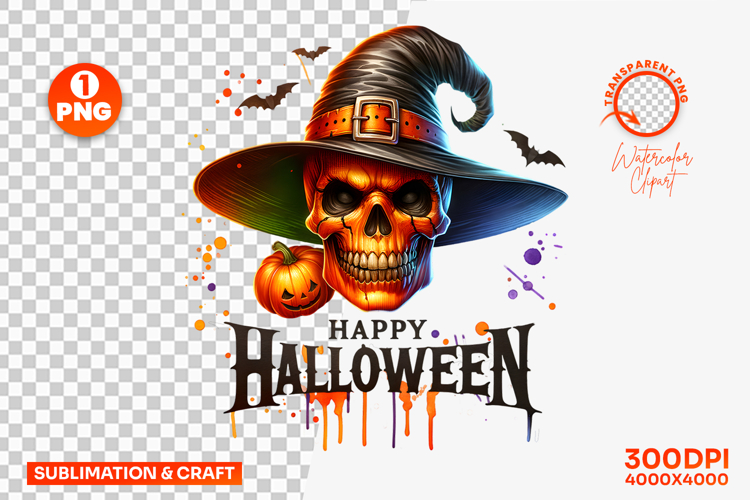 happy halloween png, halloween typography, witch hat png, halloween quote png, spooky clipart, halloween sublimation, halloween printable, witch clipart, halloween design, halloween t shirt design