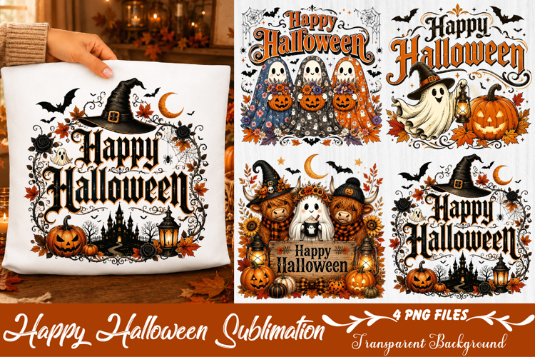 Happy Halloween Sublimation Png