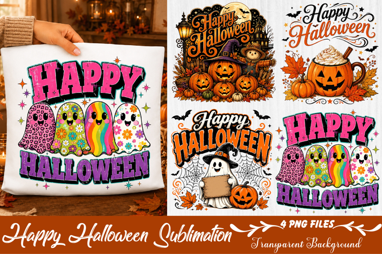 Happy Halloween Sublimation Png