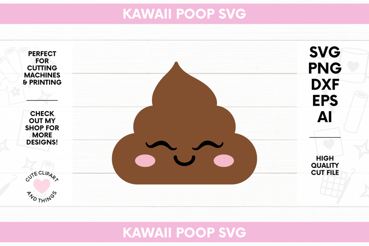 Kawaii Poop SVG