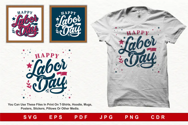 Happy Labor Day Typography Template Design