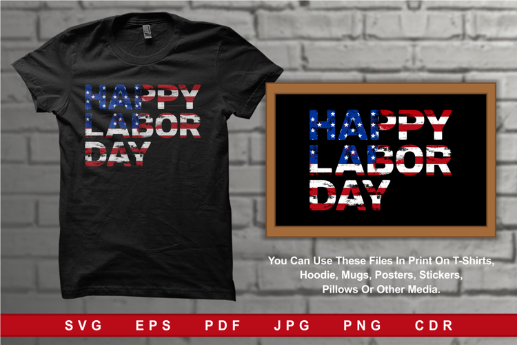 Happy Labor Day USA Flag