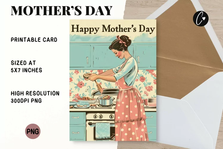 Retro Mother's Day Card | Mother's Day Printable