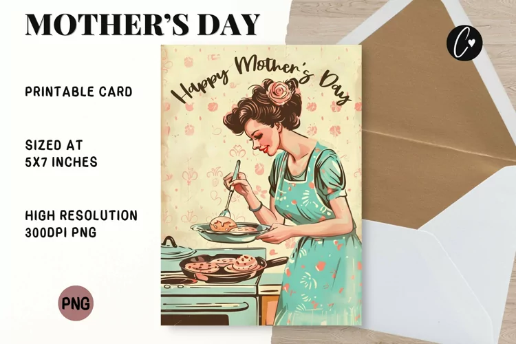 Retro Mother's Day Card | Mother's Day Printable