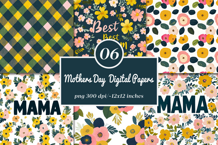 Happy Mothers Day Digital Papers