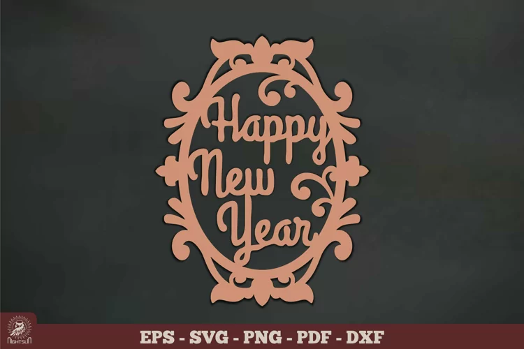 Happy New Year Vintage SVG