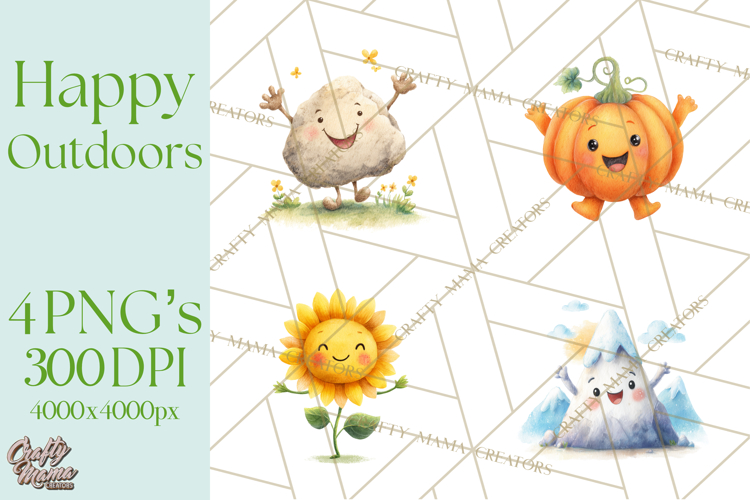 Nature   Outdoors Clip Art PNG, Whimsical Watercolor Clipart