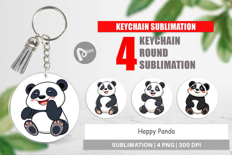 Keychain Smiling Panda