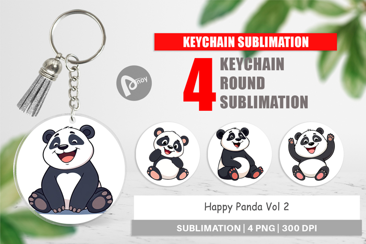 Keychain Smiling Panda