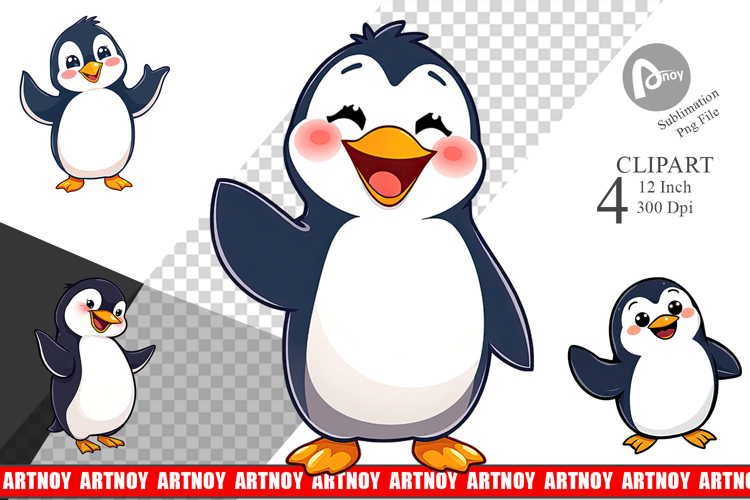 Cheerful Penguin Clipart
