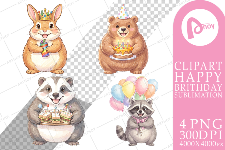 Round Woodland Birthday Sublimation