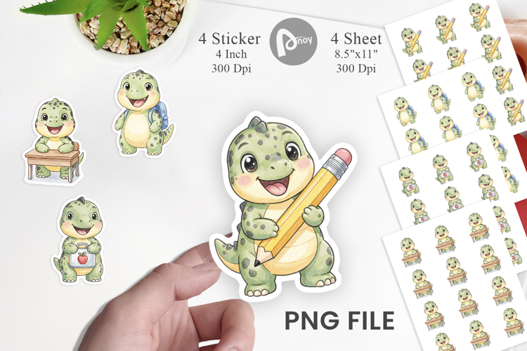 Happy School Dino Pal Sticker