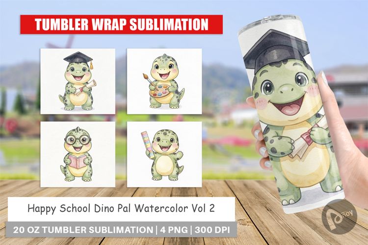 Happy School Dino Pal Tumbler