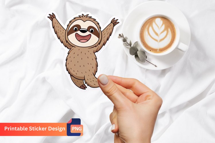 Cute Sloth Clipart Image 13