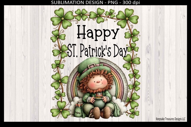 Happy St Patrick’s Day Leprechaun PNG, Sublimation Design