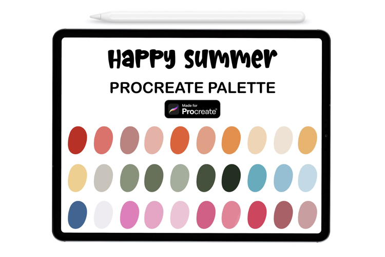 Happy Summer Procreate Palette - Procreate Color Palette