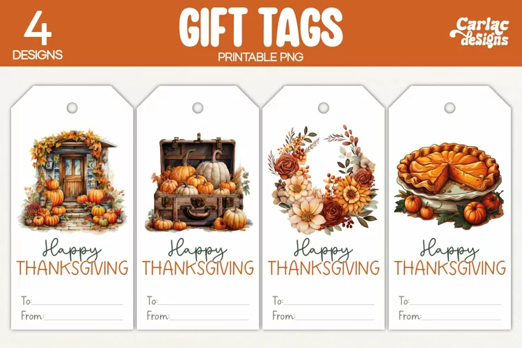 Thanksgiving Gift Tags, Happy Thanksgiving Printable Tags