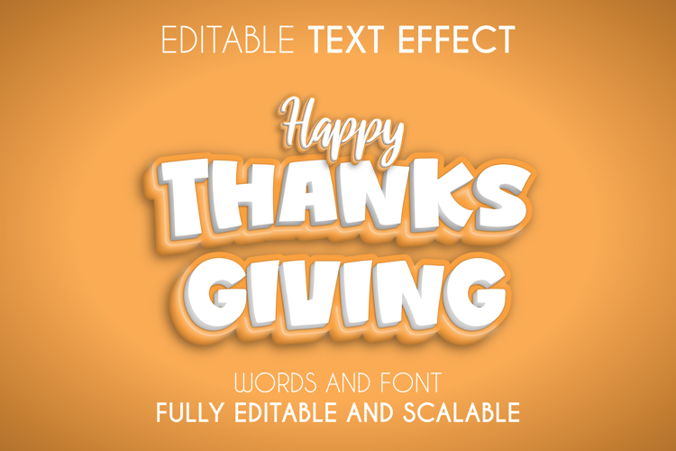 Happy Thanksgiving Text Effect | Editable AI Text Effect