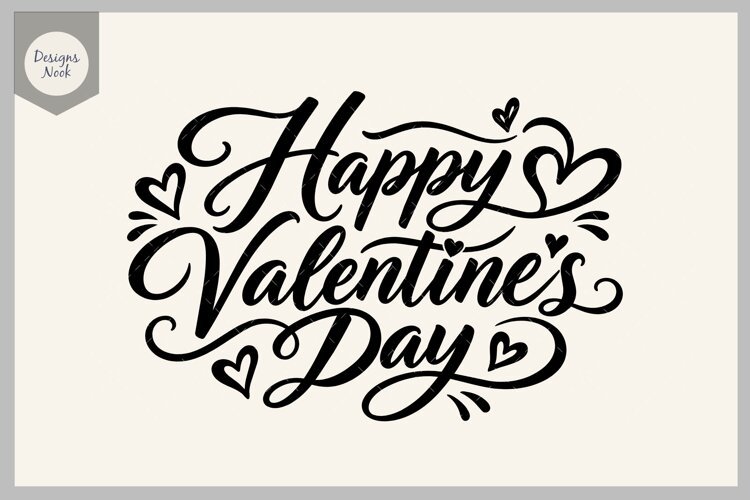 Happy Valentines Day SVG, Valentine Heart SVG, Love Letterin example image 1