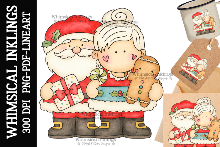 Happy Clauses Sublimation Clipart