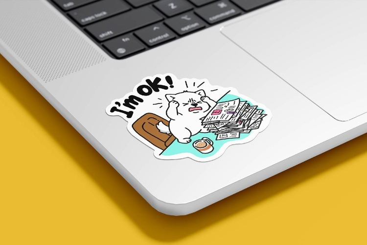 Hard worker sticker