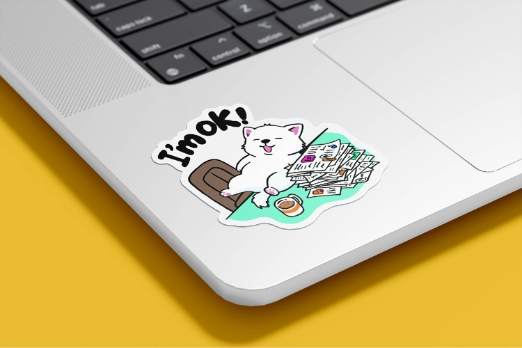 Hard worker sticker