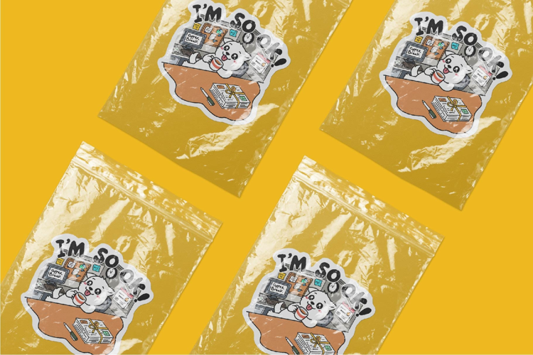 Hard worker sticker