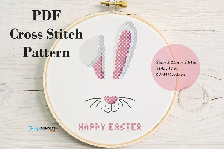 Hare Muzzle Cross Stitch Pattern - Digital Download PDF