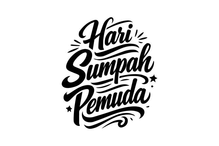 Hari Sumpah Pemuda Vertical Lettering Design