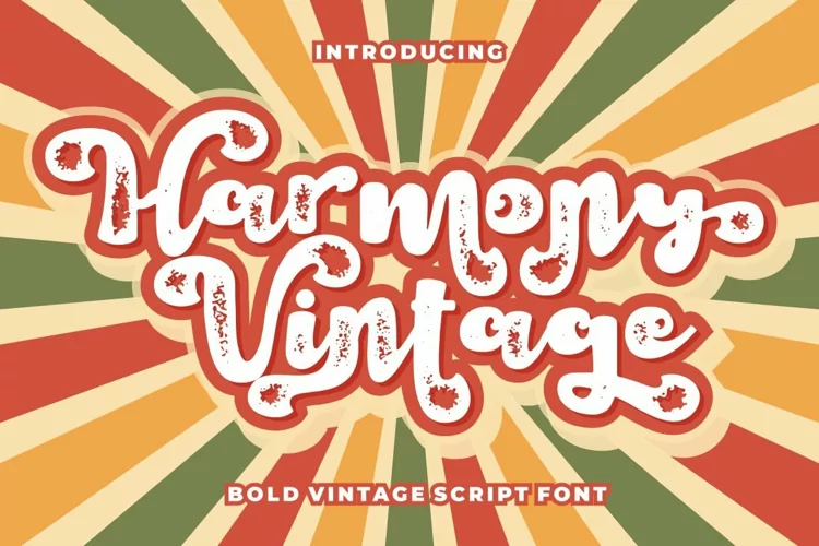 Harmony Vintage - Bold Vintage Script Font
