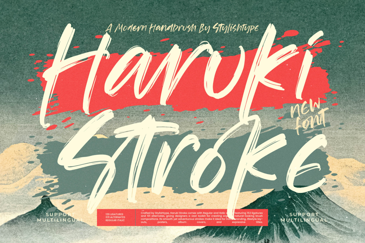 Haruki Stroke - Modern Handbrush Font