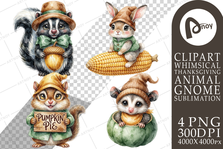 Harvest Gourd Gnomes Sublimation
