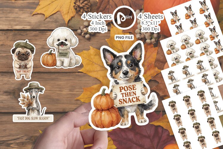 Harvest Photo Booth Vintage Pups Sticker example image 1