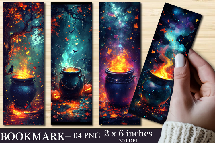 Halloween Witch Cauldron Bookmark